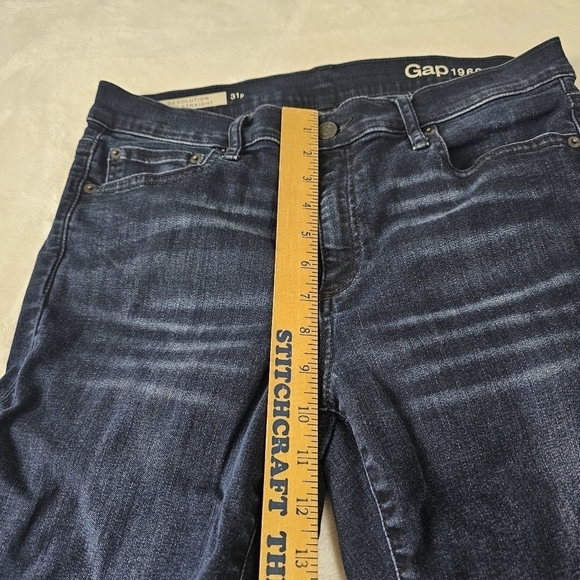 Gap 1969 Jeans 31P Resolution Slim Straight Leg Dark Wash Denim - Picture 11 of 12